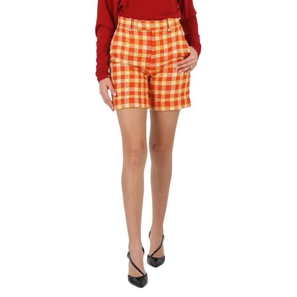 FX01434B New Gucci Check Tweed Shorts